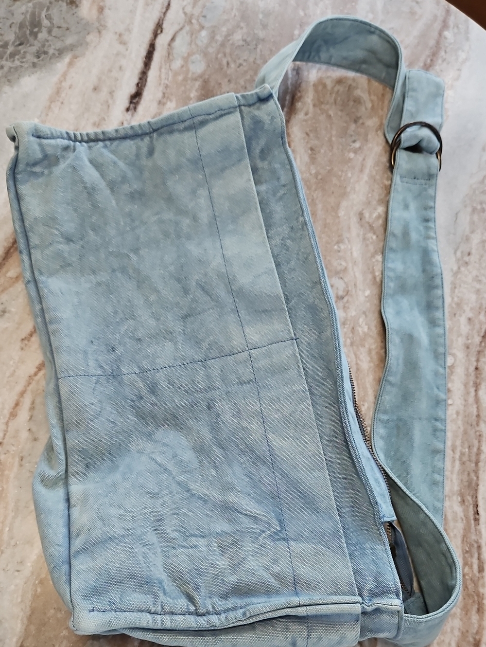 Free People Light Blue Denim Crossbody Bag